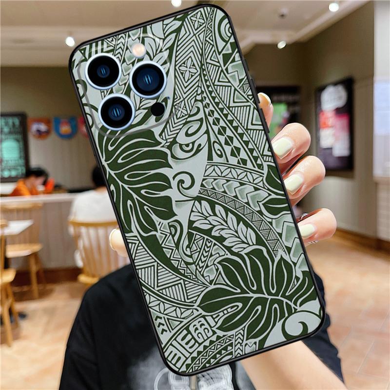 Maori Polynesian Samoan Tribal Case For iPhone 17 16 15 13 12 11 14 Pro Max Mini Plus 16e 17 Air Bumper Cover Accessories