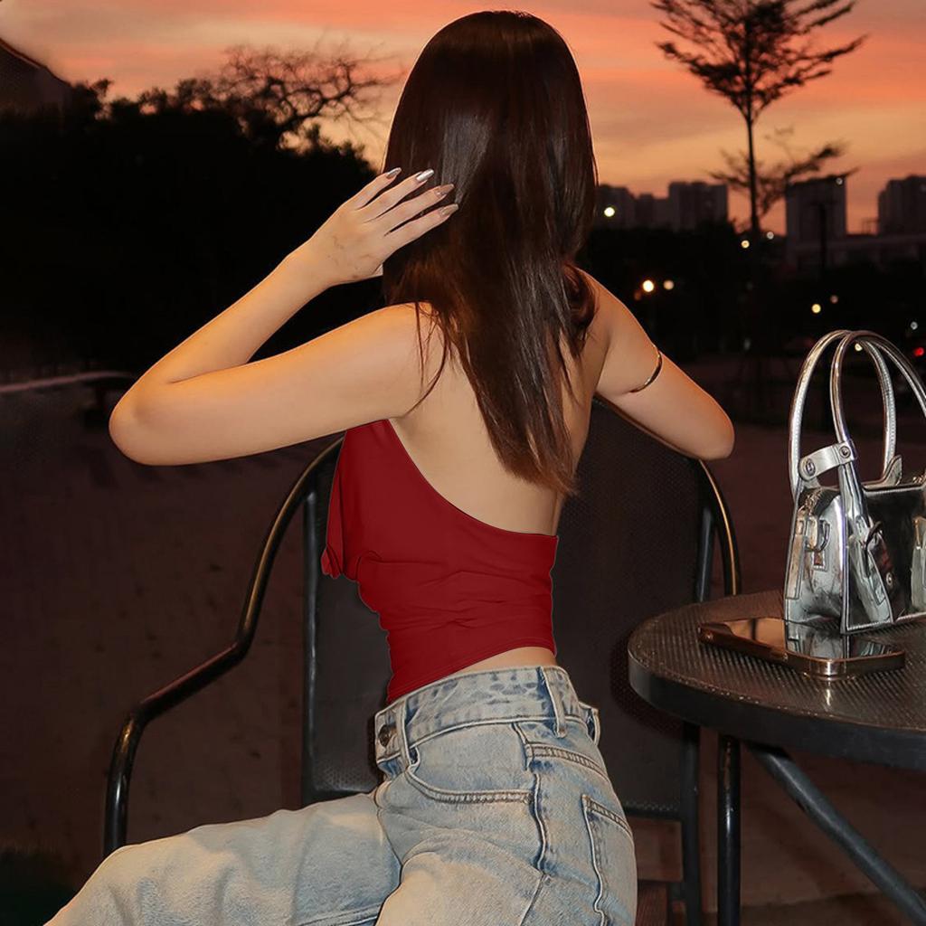 Women's Fashionable And Sexy Deep V Backless Neckband Top