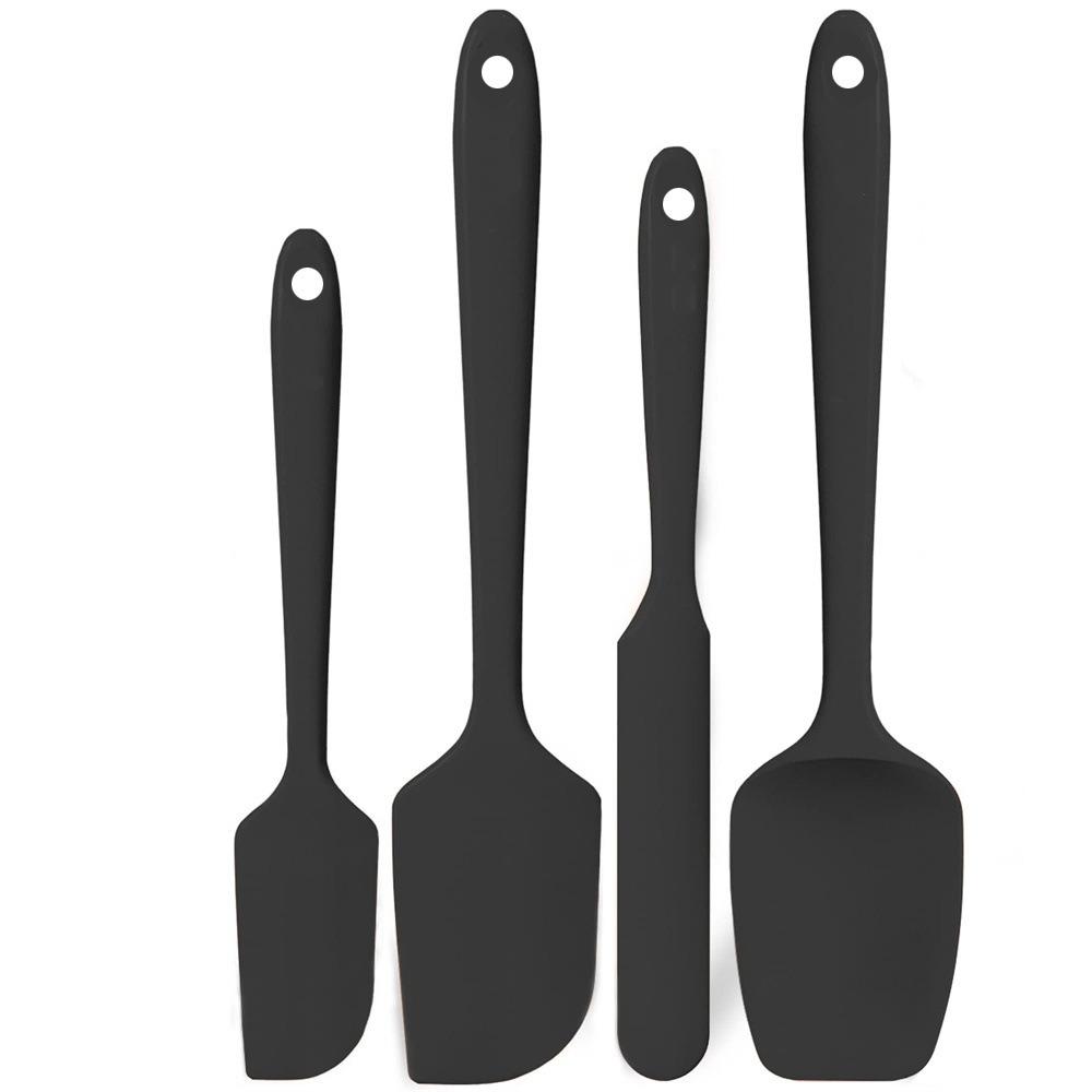 4PCS Heat Resistant Silicone Spatula Non-slip Kitchen Baking Tool Cooking Utensil Set Home Baking