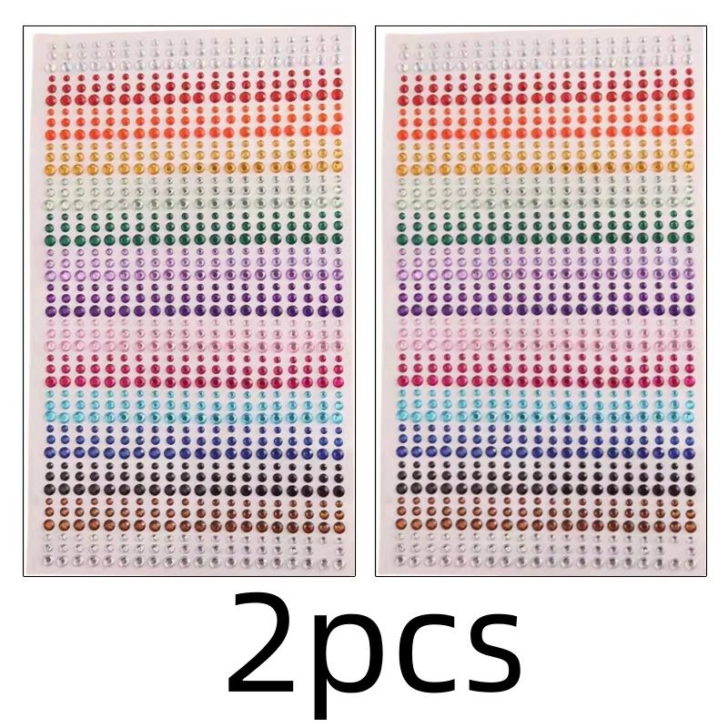 Makeup Diamond Stickers Colorful Sparkling 3D Jewelry Pearls Sticker Eye Face Gem Decor DIY Makeup Decoration for Music Festival
