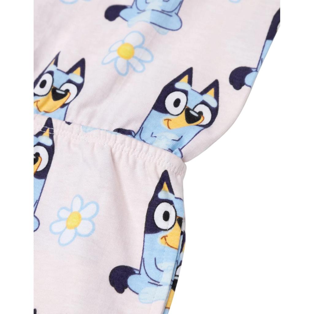 Bluey Kızlar Çiçekli Her Yere Baskılı Kolsuz Tulum