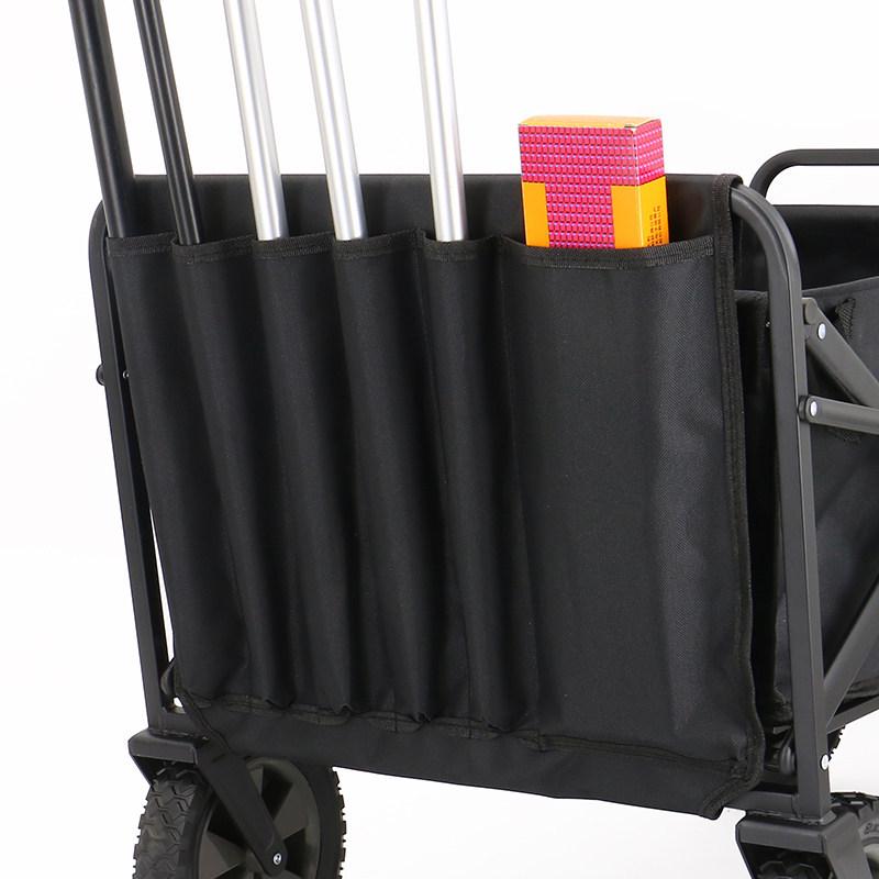 Portable Folding Four-Wheel Trolley for Camping and Fishing Gear