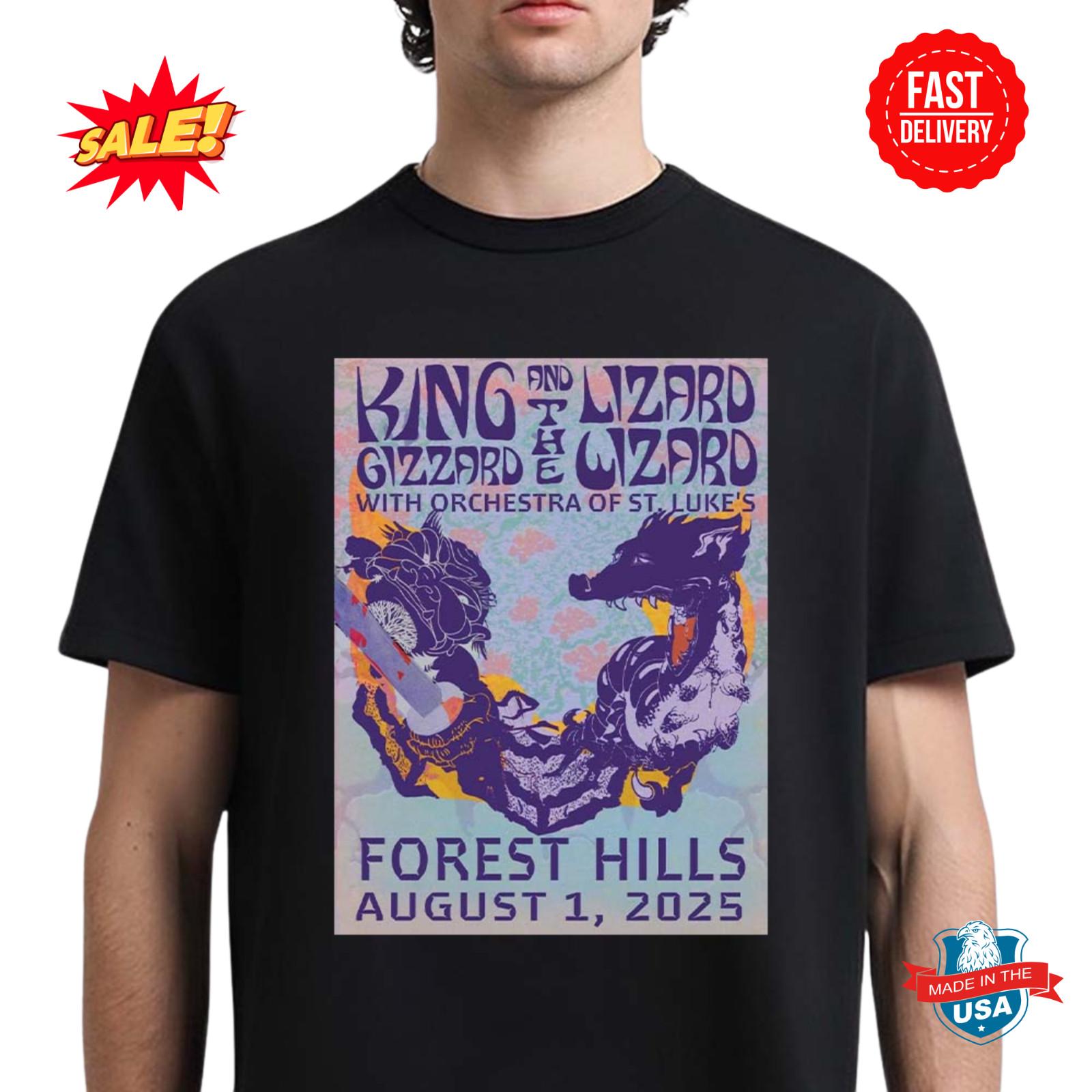 

King Gizzard And The Lizard Wizard С Оркестром Ночь 1 1 августа 2025 г. Футболка Унисекс XXXXL