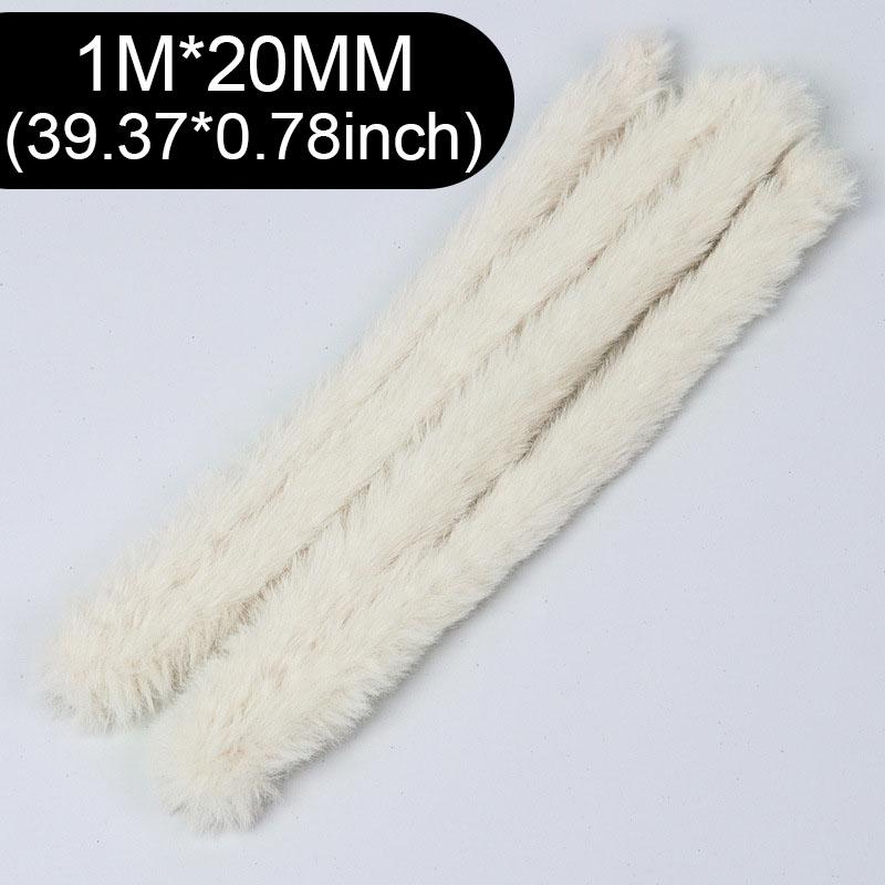 1m 20mm Plush Stuffed Rabbit Plush Iron Wire Strip Stick Furry Hand Craft Diy Miniature Animals Pets Fluffy Toys Twisting Sticks