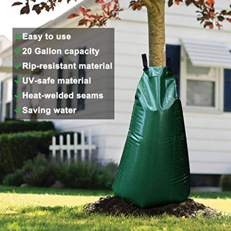 12 Pack 20 Gallon Tree Watering Bags Reusable Heavy Duty Slow Release Water Bags for Trees Premium PVC Tree Drip Irrigation Bag