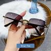 Vintage Frameless Sunglasses New Summer Sun Visors Square Sunglasses for Woman Lenses UV400 Women Sunglasses