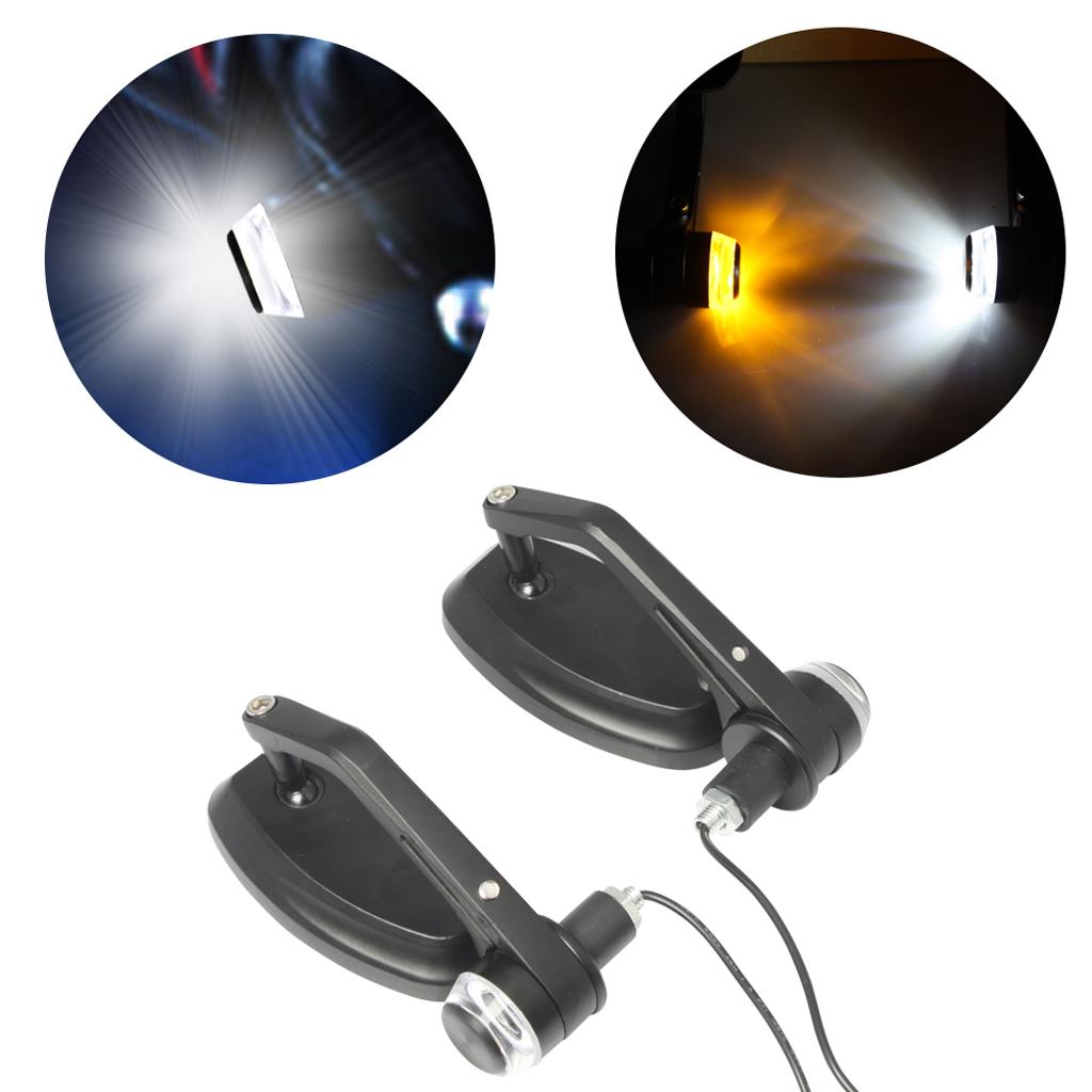1 Pair Motorcycle Rearview Mirror Scooter Motocross Rearview Mirrors Electrombile Back Side Convex Mirror Universal 22mm