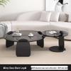 Nordic Minimalist Round Tempered Glass Coffee Table for Living Room - Elegant Light Luxury Italian Style for Small Apartments