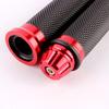 Karun Bike Clip Universal Motorcycle Clip Aluminum Bar End 22.2mm CNC Hand Grip Left and Right Set (Red)
