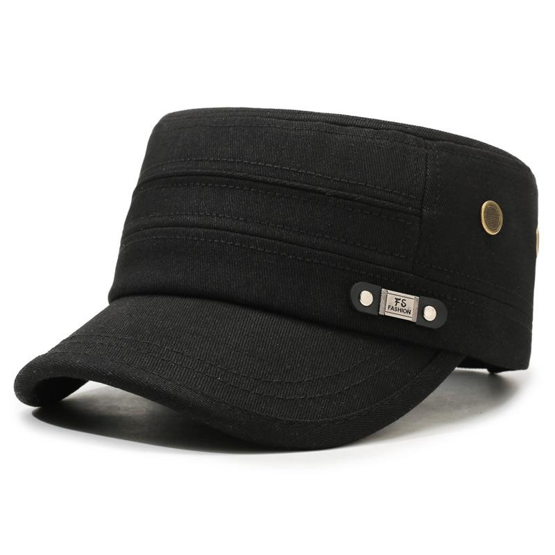 

Men s Cotton Flat Top Hat - Casual Outdoor Cap for All Seasons, Simple Fashion Travel Cap