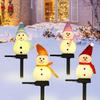 Ground Stake Light Solar Powered Xmas Pathway Lights Snowman Solar Garden Light Outdoor for Christmas Lawn Yard Decoration