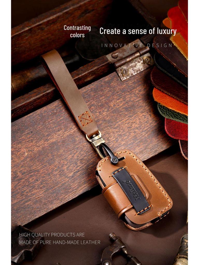 Leder Falt-Schlüsselanhänger für Volkswagen Autoschlüssel-Schutz