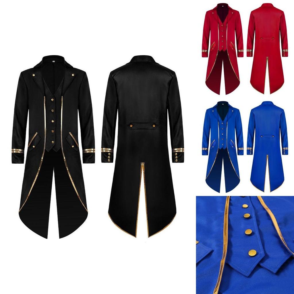 Elegant Steampunk Long Tailcoat Tuxedo For Halloween