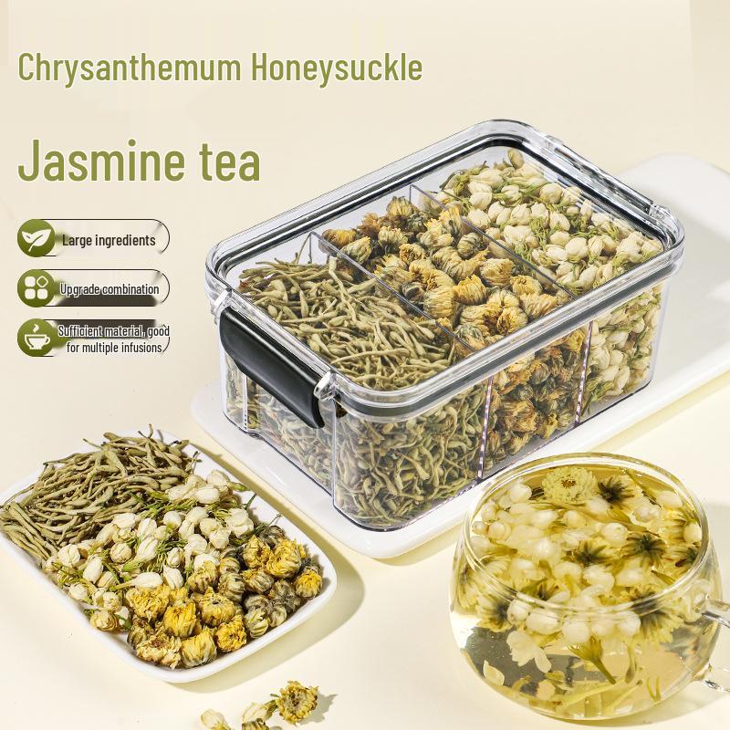 Fuju Chrysanthemum & Jasmine Loose Leaf Tea with Honeysuckle – Grade A, Sealed for Freshness 55g