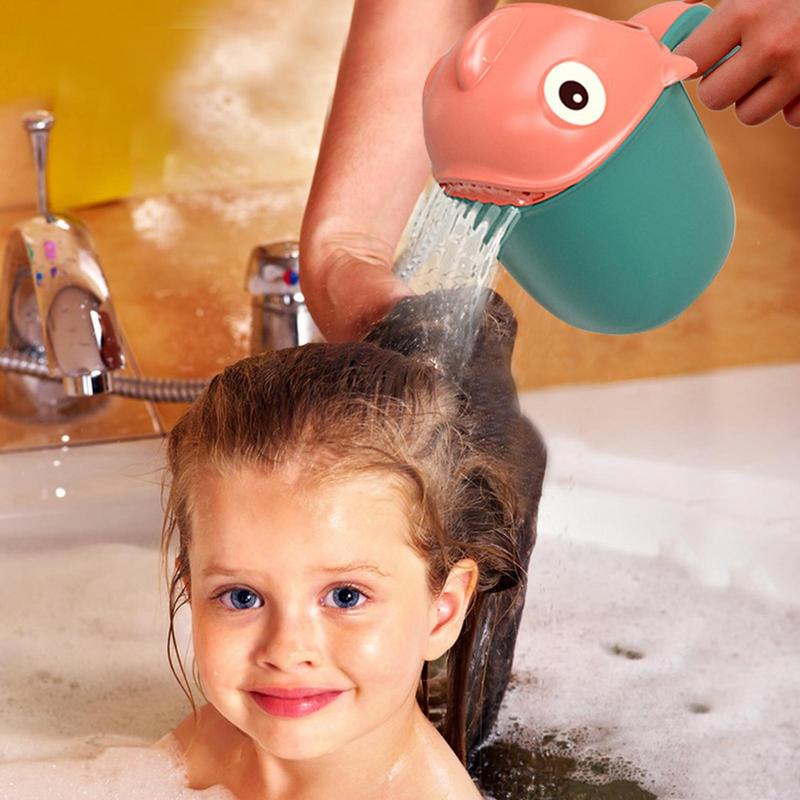 Shampoo Rinse Cup Cartoon Children's Shower Shampoo Cup Wash Hair Cup Shower Sprinkler Protection Bathroom Accessories For