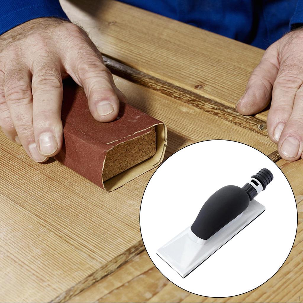 Sanding Block Dust- Vacuum Sandpaper Holder Abrasive Tool Grinding Dust Extraction Buffer