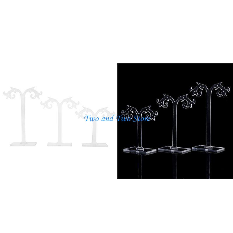 HX6F 3Pcs Acrylic Earrings Holder Earrings Jewelry Display Stand Tree Stand