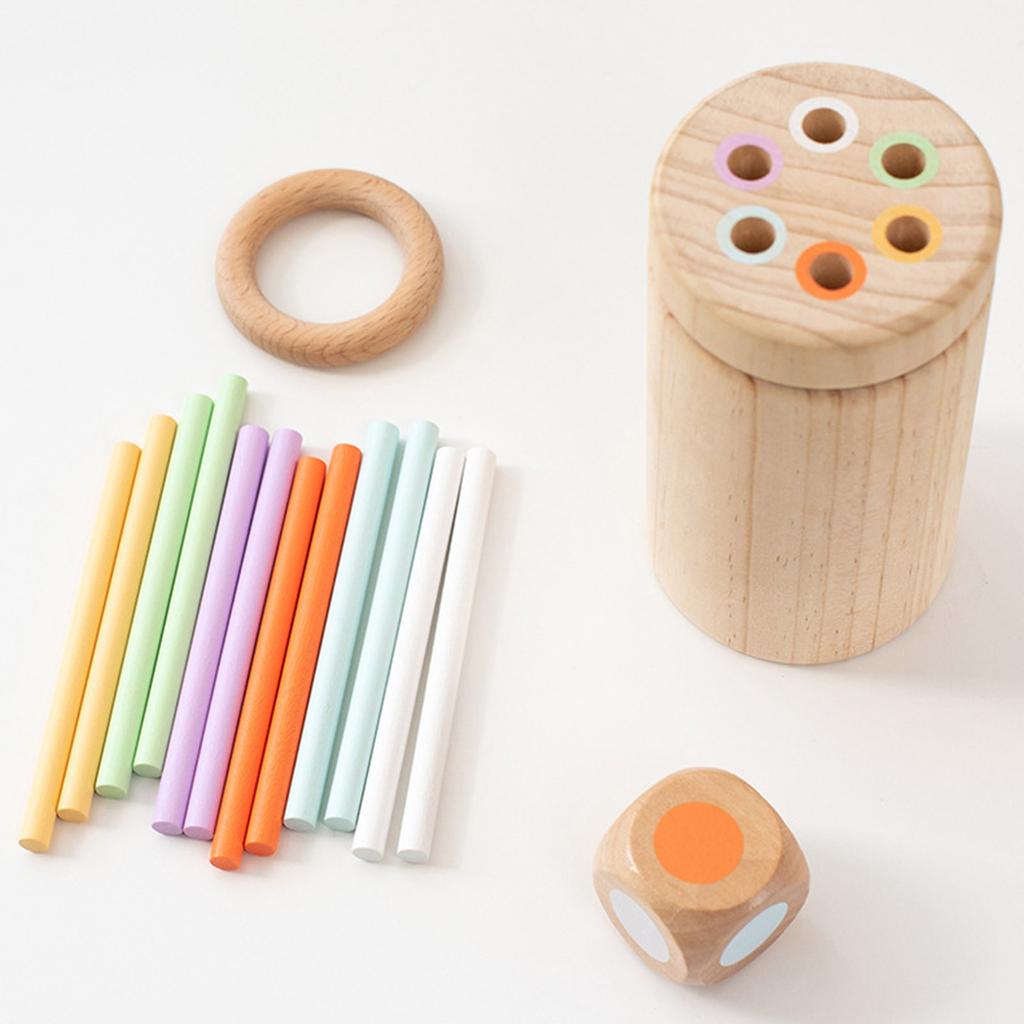 Color Game Stick Desktop Toys Playset Wood Toys Educational Board Game Toys Educational Sticks Game Funny Pick up Sticks