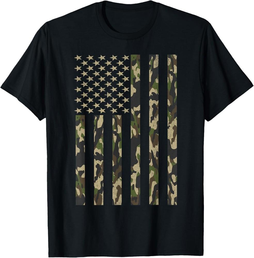 Camo American Flag USA Camouflage Men  Women unisex T-Shirt