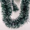 2m Christmas Tinsel Ribbon Garland Xmas Tree Hanging Pendent Ornaments Green Cane Ribbons Wreath for New Year Party Home Decor