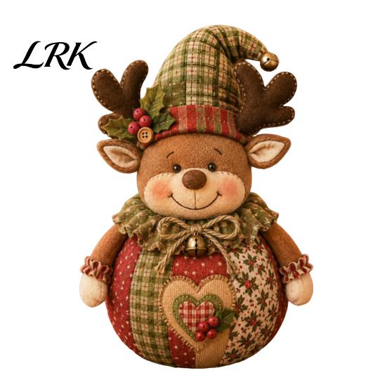 Kit di Assemblaggio Bambole Morbide Patchwork Natalizio Kit Fai da Te, Materiali per Cucito su Stoffa Artigianato di Babbo Natale con Cartamodelli Angelo Gnomo Animale Kit di Artigianato per Principianti,