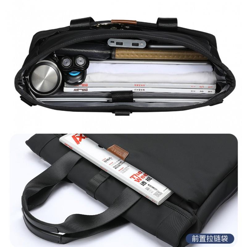 Briefcase Men's Handbag Lawyer's Office Computer Bag Canvas Shoulder Crossbody