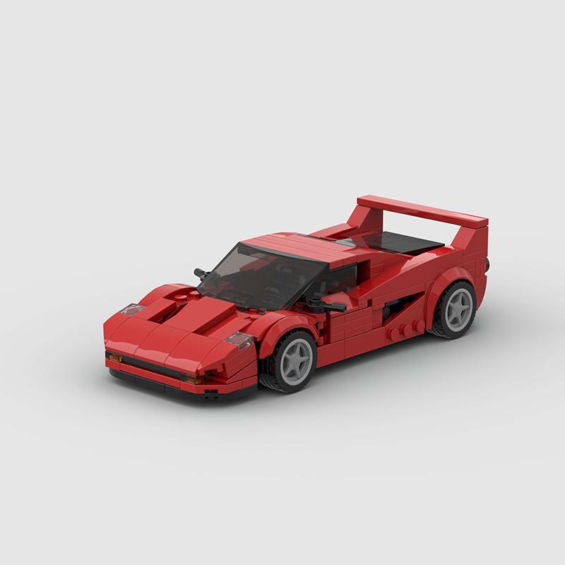 MOC F50 City Car Vehicle  Racer Sports Building Blocks Brick Racing Supercar Creative Garage Kids Toys Gift Boys