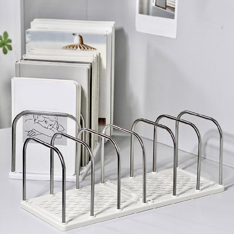 Desktop File Sorter Organizers 6 Section Bookend Space Saving Book Organizers Magazine Stand for Book Magazine Album