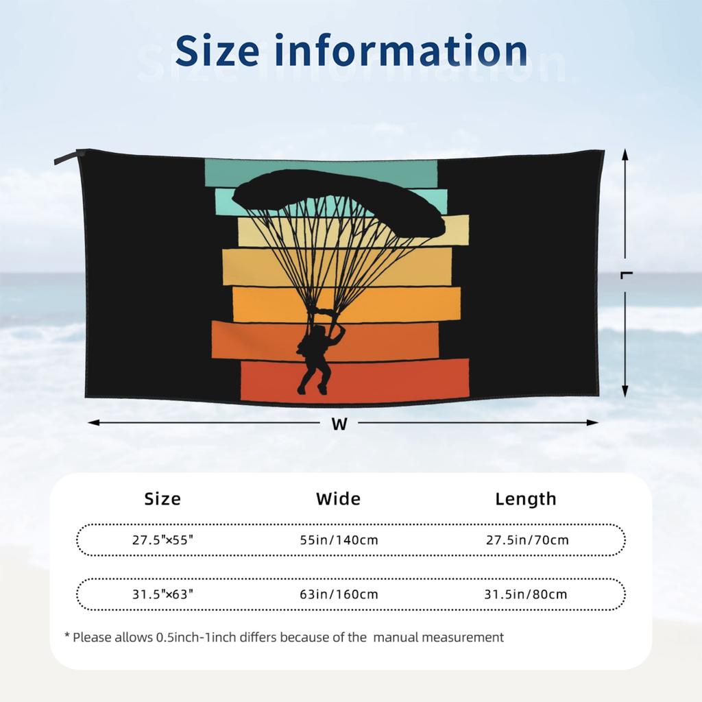 Paragliding Beach Towel Soft Microfiber Quick Dry Absorbent Quick Towels For Pool
