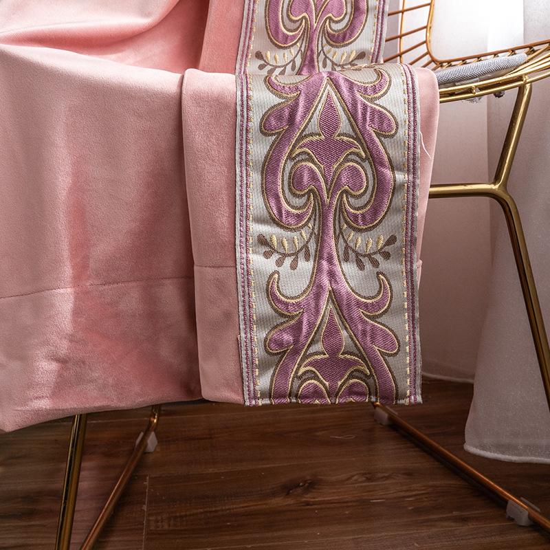 Cotton Cashmere Curtain Cloth Household Villa Living Room Curtains Thickened Thermal Curtains