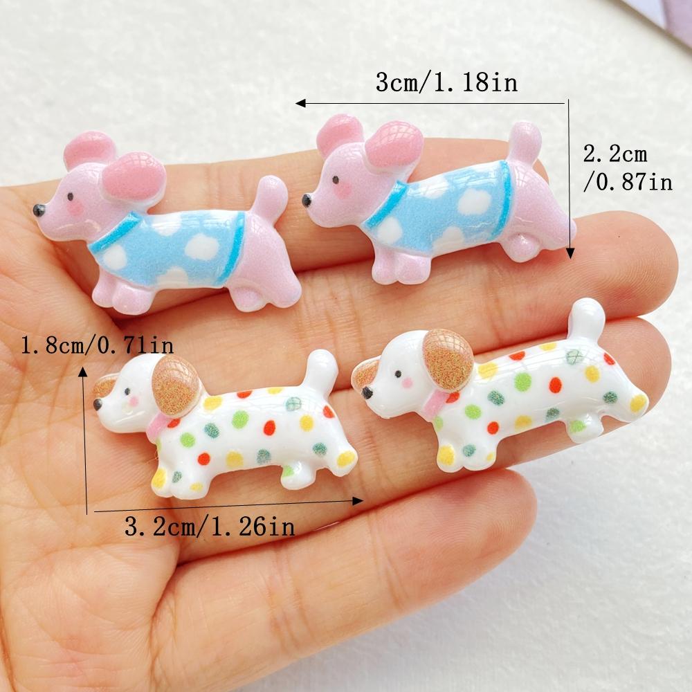 10Pcs New Cute Cartoon Puppy Series Flat Back Resin Cabochons Scrapbooking DIY Jewelry Craft Decoration Accessories