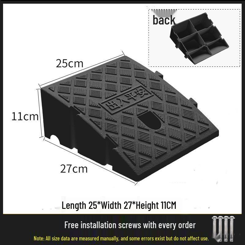 Car Ramp Sill Pad - Plastic Vehicle Curb Slope & Speed Bump