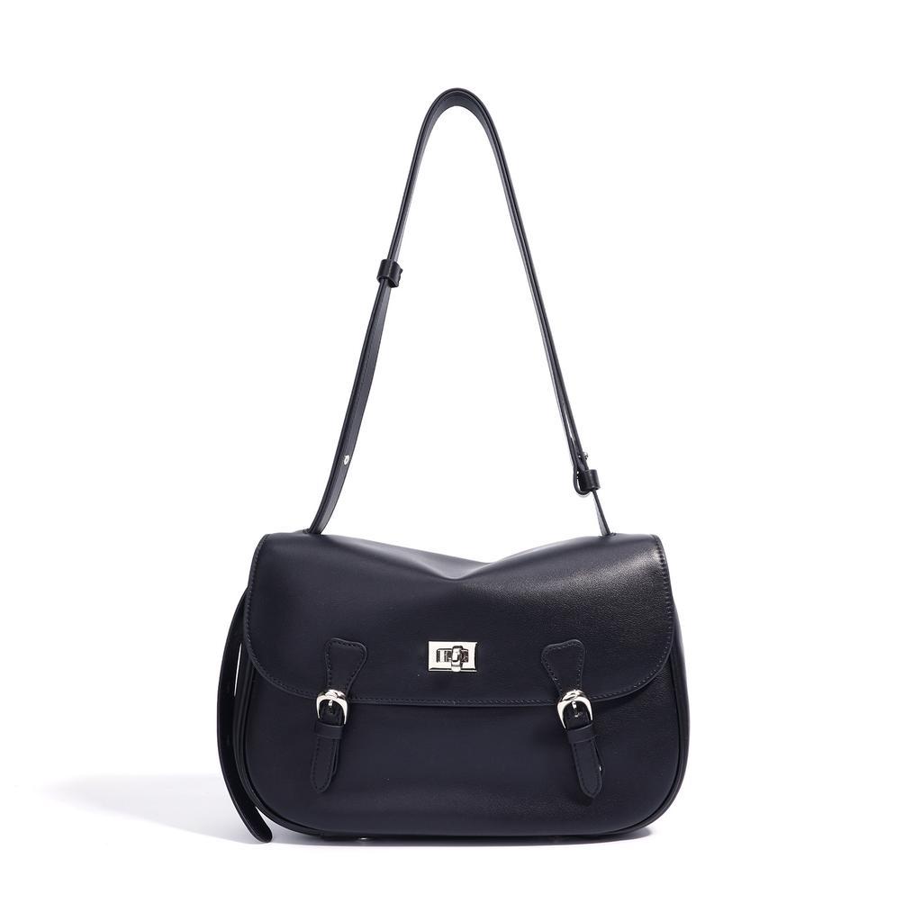 New vintage large-capacity messenger bag, college-style high-end commuter shoulder bag, casual crossbody bag for women