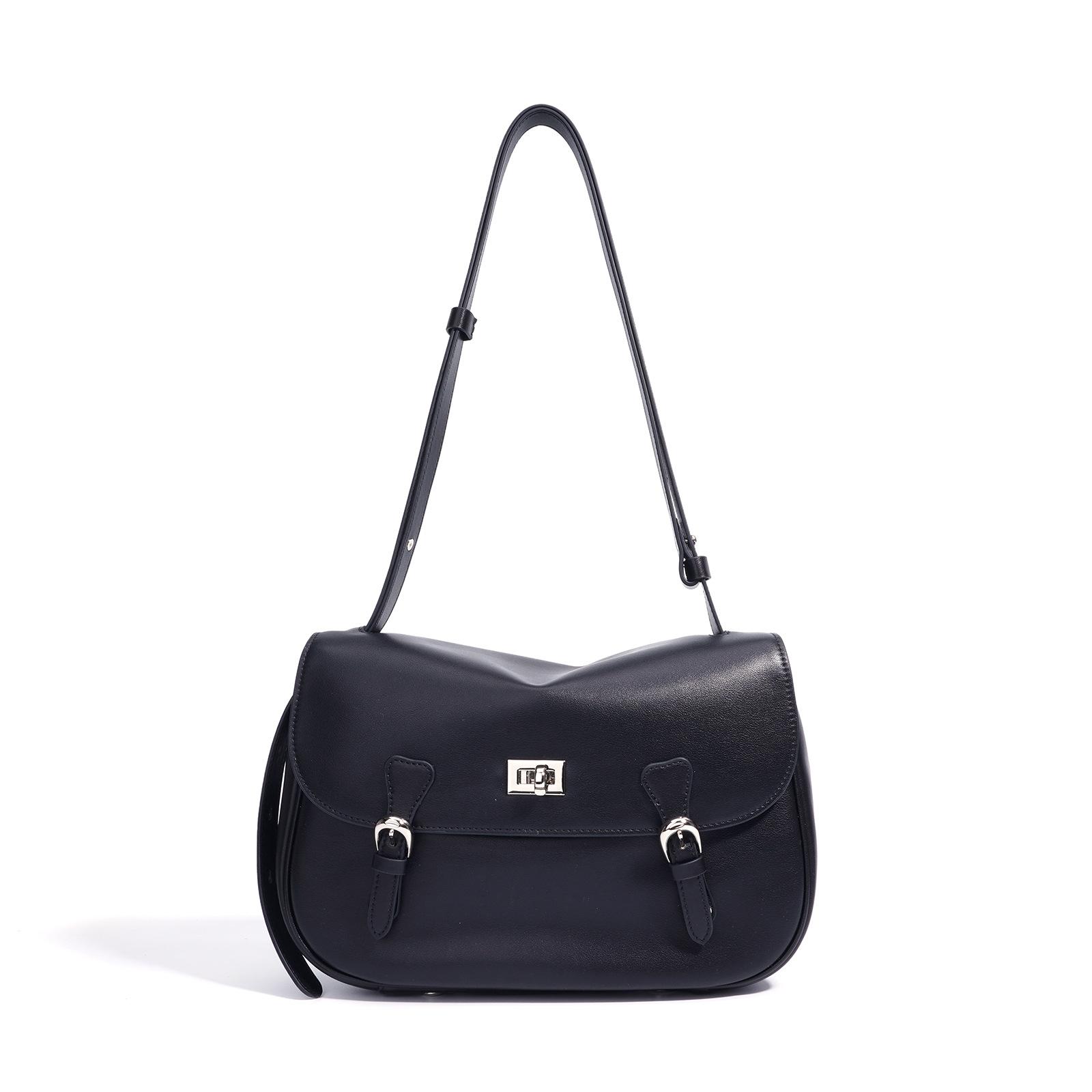 

2025 новая ретро сумка почтальона большой вместимости в университетском стиле, высококачественная сумка через плечо для поездок на работу, повседневная сумка-мессенджер, женская сумка чёрный