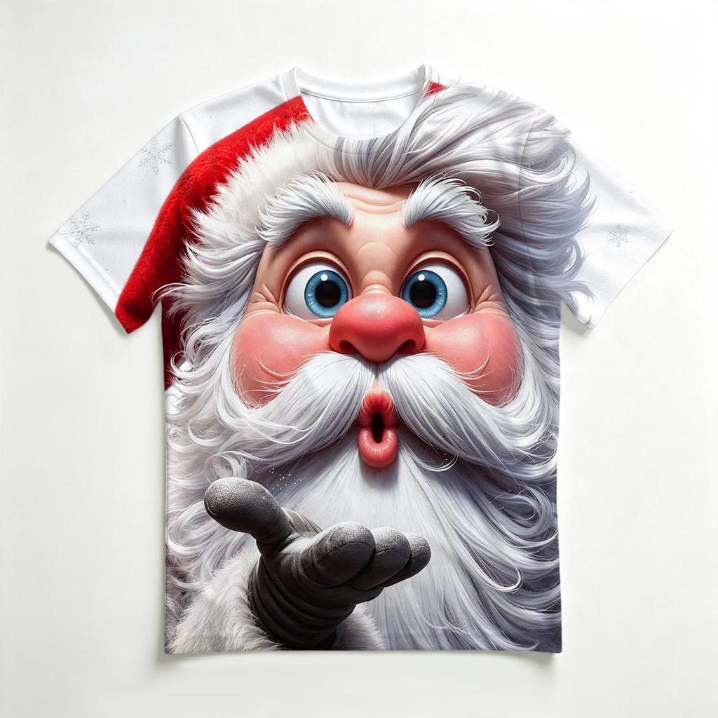 Men's Short Sleeve T-Shirt Santa Claus 3D All Over Print
