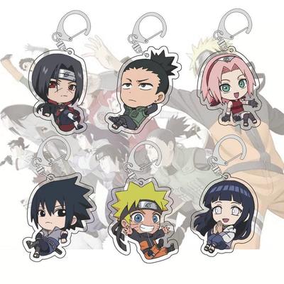 Anime Naruto Akrylové přívěsky na klíče Uzumaki Naruto Cartoon Keyring