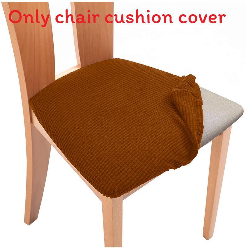 Office Home Square Chair Cushion Cover With Elastic Arched Seat Protector For Modern Style Decor