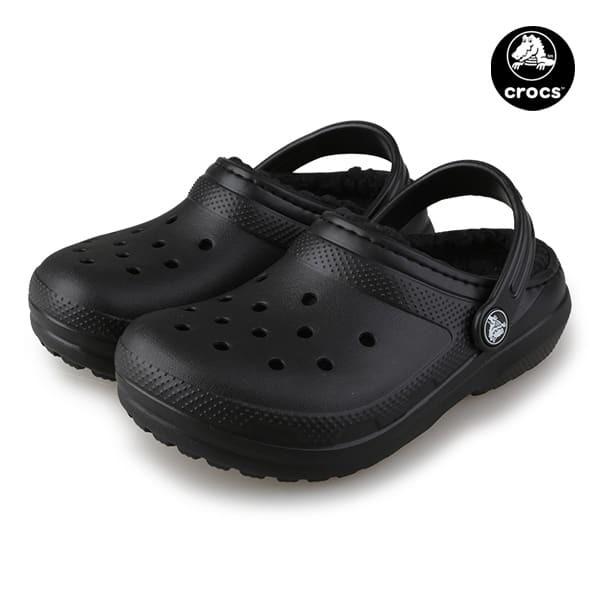 Crocs Kids Classic Lined Junior Kids Winter Cold Weather Fur Slippers Clog 6 Choice
