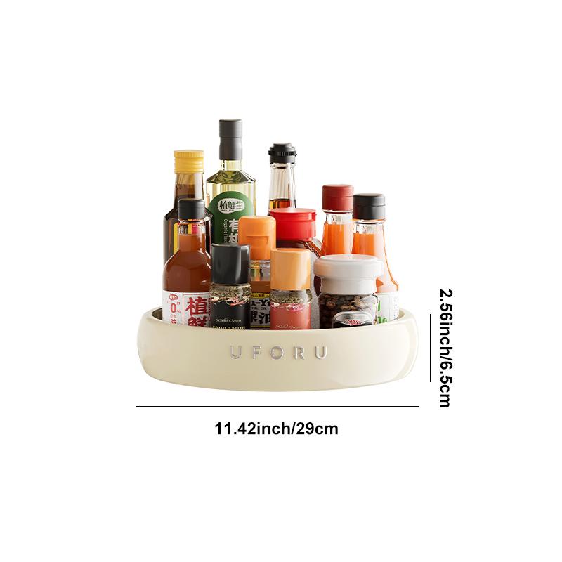 

UFORU Простая кухонная приправа вращающаяся тарелка бытовая большая вместимость под дерево закуски фрукты многофункциональный утолщенный поднос