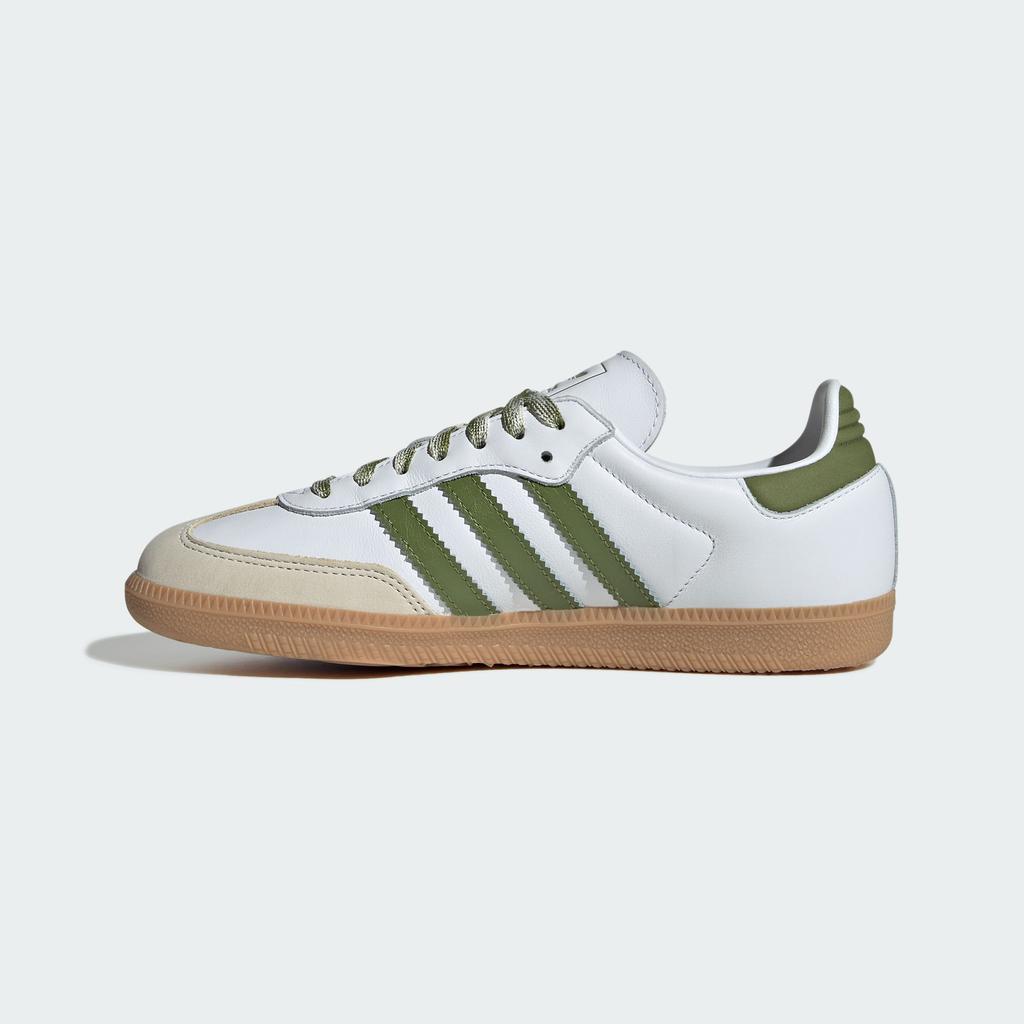adidas Samba OG Cloud White Tech Olive Gum (Women's)