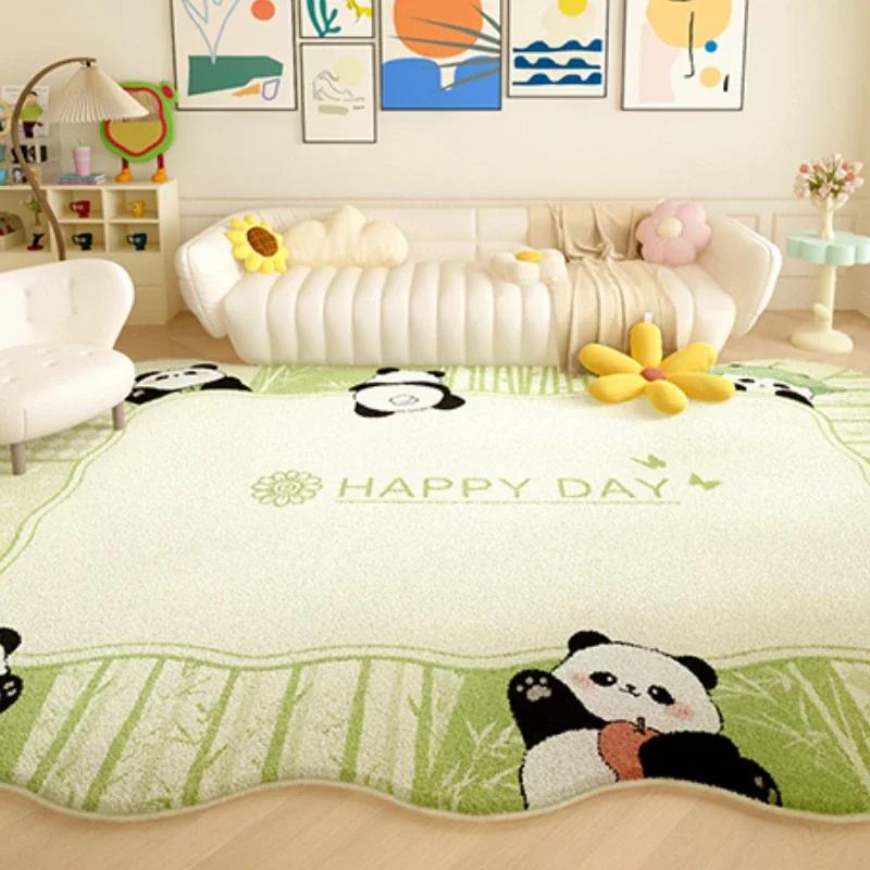 Dopamine Color Carpets for Living Room Girly Style Bedroom Decor Rug Irregular Shaped Pink Plush Carpet Cute Fluffy Soft Mat