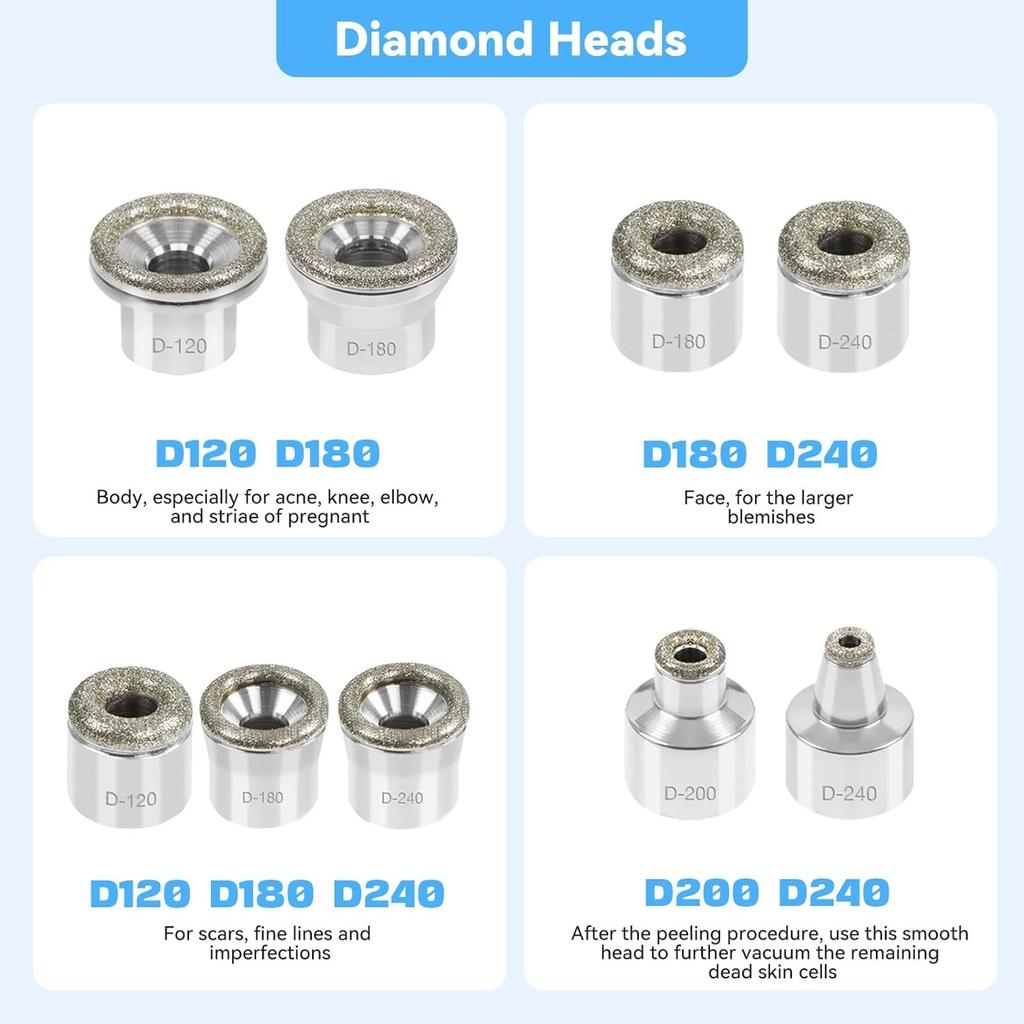 SC864 Diamond Micro-Dermabrasion Facial Machine, Professional Facial Deep Cleasing Tool, Home Use Facial Skin Care Equipment