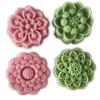 75g Plastic Mooncake Stamps Lotus Shaped Mooncake Moulds Festival DIY Hand Press Mooncake Cutters Pastry Decoration Tool