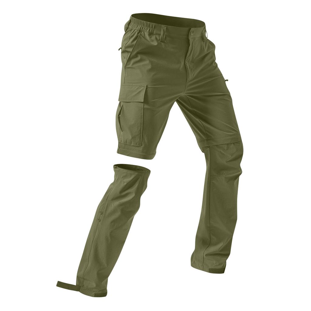 Detachable Sports And Leisure Multi Pocket Workwear Shorts, Loose Outdoor Casual Long Pants, Cropped Pants