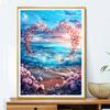 5d DIY Diamond Painting Cross Stitch Sea Beach Rose Scenery Diamond Embroidery Mosaic Full Round Drill Home Decor