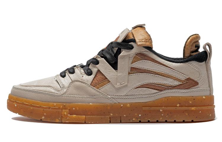 Li Ning Wave PRO Skateboard Shoes Women s Low Top Khaki/Brown AECR090-1 38