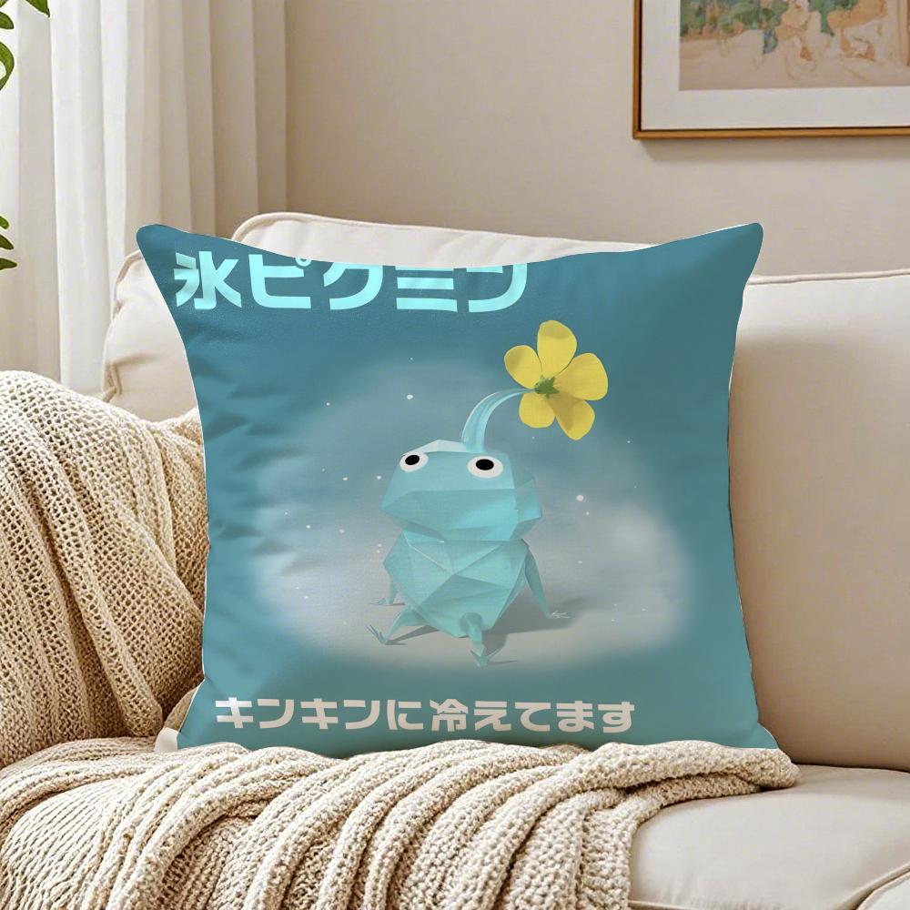 Cartoon Cute PPIKMINS Cushion Cover Pillowcase Antidustmite living Room Sofa Decor Cushion Room