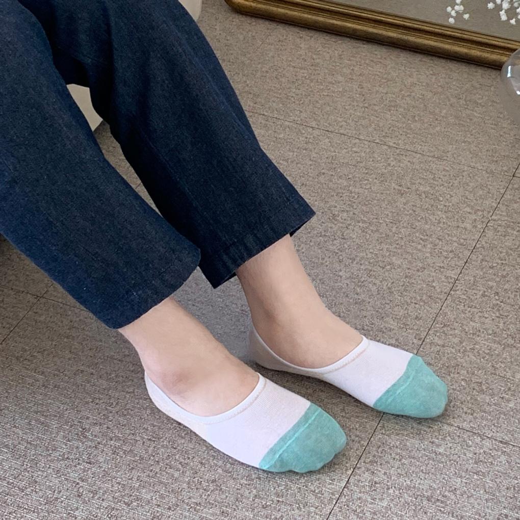 6 par pastellfärgade herrtofflor/falska strumpor