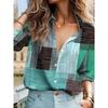 Y2k Elegant Patchwork Blouse Long Sleeve Shirt Women Casual Spring Fall Clothing