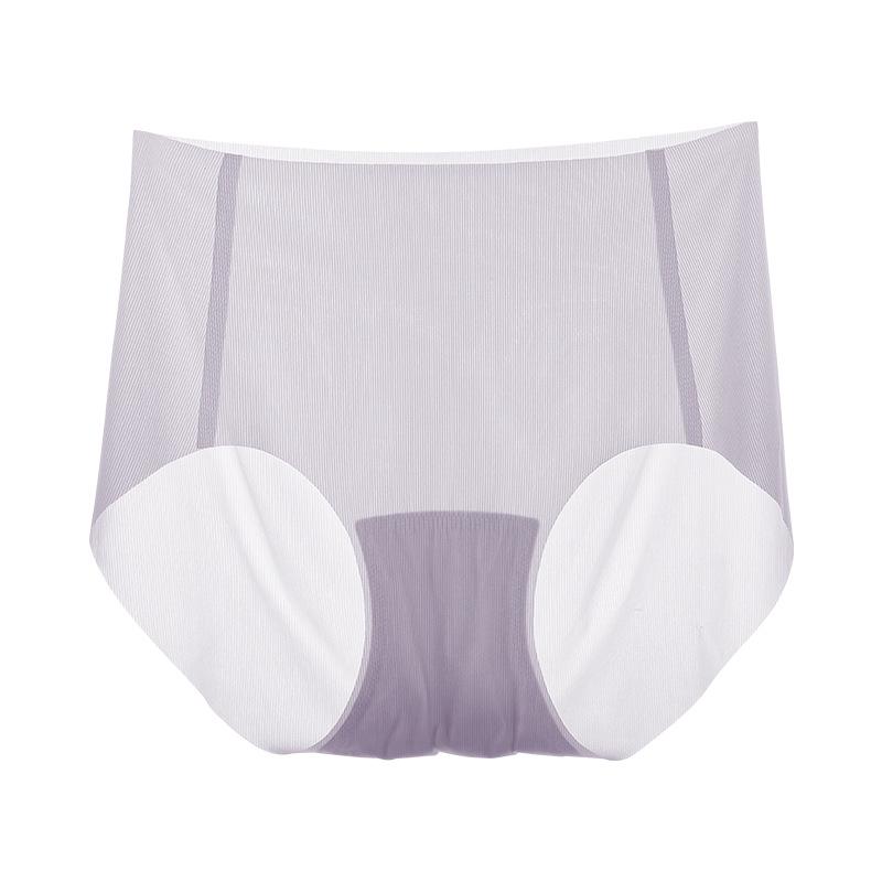 Summer Thin Seamless Rabbit Ear Bra Set for Women - Small Cup, Ice Silk, Wave Edge Design